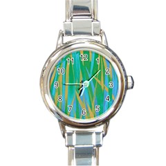 Pattern Round Italian Charm Watch