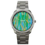 Pattern Sport Metal Watch Front