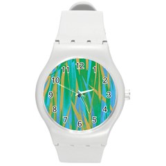 Pattern Round Plastic Sport Watch (M)