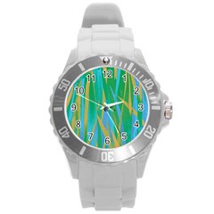 Pattern Round Plastic Sport Watch (L)