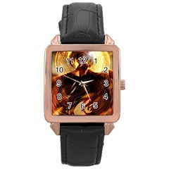 Bidadaro Rose Gold Leather Watch  by BIZITZA