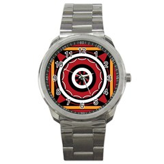 Toraja Pattern Pa barre Allo Sport Metal Watch