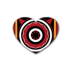 Toraja Pattern Pa barre Allo Rubber Coaster (Heart) 