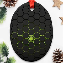 Green Android Honeycomb  Ornament (Oval)