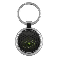 Green Android Honeycomb  Key Chains (Round) 