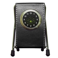 Green Android Honeycomb  Pen Holder Desk Clocks