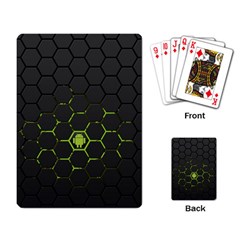 Green Android Honeycomb  Playing Card