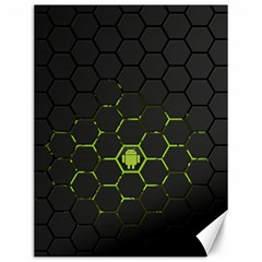 Green Android Honeycomb  Canvas 12  x 16  