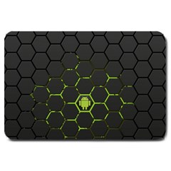 Green Android Honeycomb  Large Doormat 