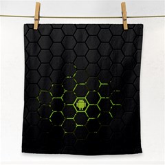 Green Android Honeycomb  Face Towel