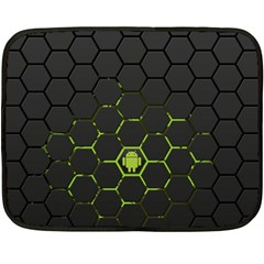 Green Android Honeycomb  Fleece Blanket (Mini)