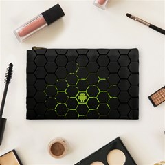 Green Android Honeycomb  Cosmetic Bag (Medium) 