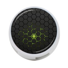 Green Android Honeycomb  4-Port USB Hub (One Side)