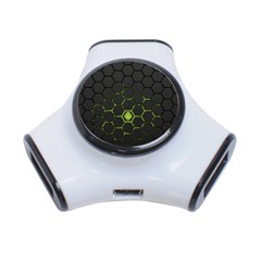 Green Android Honeycomb  3-Port USB Hub