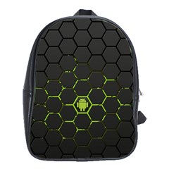 Green Android Honeycomb  School Bags (XL) 