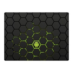 Green Android Honeycomb  Double Sided Flano Blanket (Mini) 