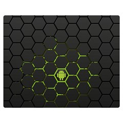 Green Android Honeycomb  Double Sided Flano Blanket (Medium) 