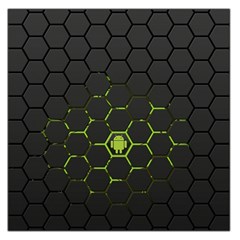 Green Android Honeycomb  Large Satin Scarf (Square)