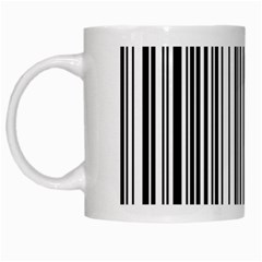 Barcode Pattern White Mugs