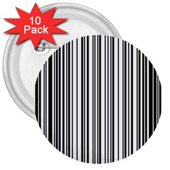 Barcode Pattern 3  Buttons (10 pack) 