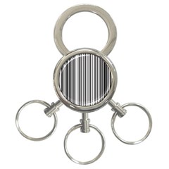 Barcode Pattern 3-Ring Key Chains