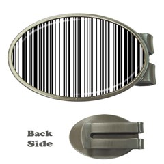 Barcode Pattern Money Clips (Oval) 