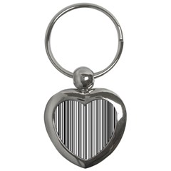 Barcode Pattern Key Chains (Heart) 