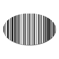 Barcode Pattern Oval Magnet