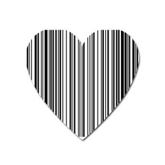 Barcode Pattern Heart Magnet