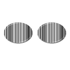 Barcode Pattern Cufflinks (Oval)