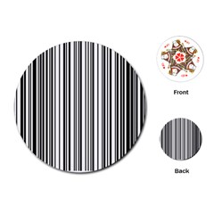 Barcode Pattern Playing Cards (Round) 