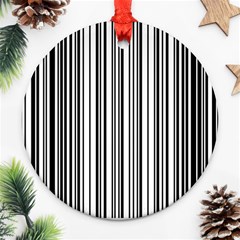 Barcode Pattern Round Ornament (Two Sides)