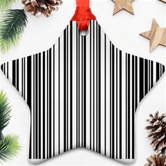 Barcode Pattern Star Ornament (Two Sides)