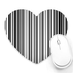 Barcode Pattern Heart Mousepads