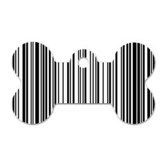 Barcode Pattern Dog Tag Bone (One Side)