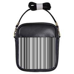 Barcode Pattern Girls Sling Bags