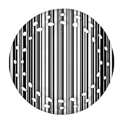 Barcode Pattern Ornament (Round Filigree)