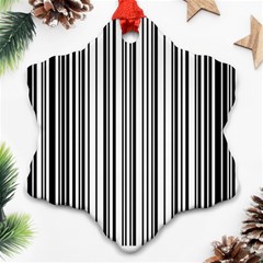 Barcode Pattern Ornament (Snowflake)