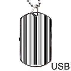 Barcode Pattern Dog Tag USB Flash (One Side)