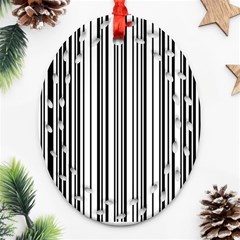 Barcode Pattern Ornament (Oval Filigree)