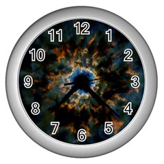 Crazy Giant Galaxy Nebula Wall Clocks (Silver) 