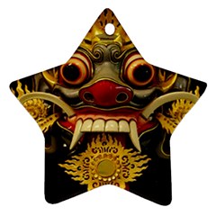 Bali Mask Star Ornament (Two Sides)