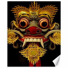 Bali Mask Canvas 11  x 14  