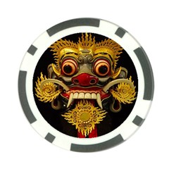 Bali Mask Poker Chip Card Guard