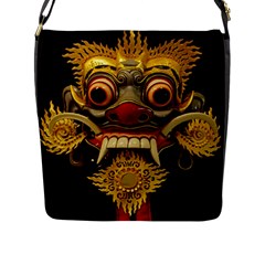 Bali Mask Flap Messenger Bag (L) 