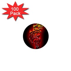 Dragon Fire 1  Mini Buttons (100 pack) 