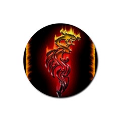 Dragon Fire Rubber Round Coaster (4 pack) 