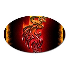 Dragon Fire Oval Magnet