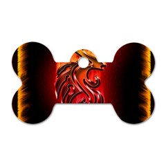 Dragon Fire Dog Tag Bone (Two Sides)