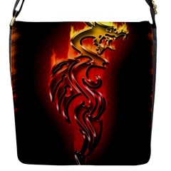 Dragon Fire Flap Messenger Bag (S)